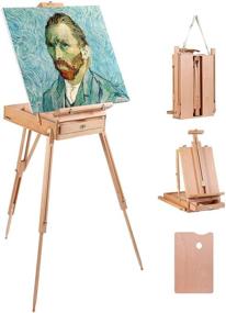 img 4 attached to 🎨 Louise Maelys Portable Artist Easel Stand with Sketchbox - Adjustable to 72'' Height, French Style Tripod Wooden Easel for Studio, Painting & Sketching - Ideal for Canvases