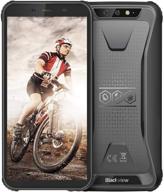 blackview bv5500 plus 4g rugged unlocked cell phones - waterproof, drop proof, 5.5” 3gb+16gb dual sim [quad core] android 9, 4400mah battery, face id mobile phones (black) logo