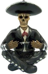 img 1 attached to 🎺 DWK Gothic Skeleton Mariachi Spice Holder Set: Refillable Salt and Pepper Shakers, Mexican Fiesta Kitchen Decor, Taco Party Decorations - 7