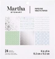 ❄️ блок бумаги martha stewart со снежинками 6x6 - 6 х 6 дюймов - многоцветный логотип