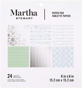 img 2 attached to ❄️ Блок бумаги Martha Stewart со снежинками 6x6 - 6 х 6 дюймов - Многоцветный