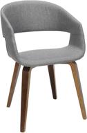 🪑 optimal furnishings 161 assortment mid century modern set of 2 fabric accent chairs, dining chairs, in gray логотип