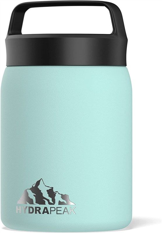 Hydrapeak Stainless Steel Vacuum Insulated Wide Mouth Thermos Food Jar for Hot Food and Cold Food Gray 25 oz
