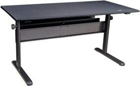 img 4 attached to 💻 Thermaltake Tt Gaming Level 20 GT Battlestation Computer Gaming Desk with Adjustable Heights, Scratch Resistant Surface, Full-Sized Desk Mat, Black - GD-LBS-BRHANX-01
