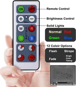 img 1 attached to 🔆 AutoEuropa Wireless Color Changing Closet Light - 6 Pack with Remote Control Function, Battery-Powered Under Cabinet Lighting for Counters, Kitchens, Cabinets, Shelves