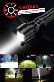 img 2 attached to Rechargeable Tactical FLashlights Flashlight Waterproof