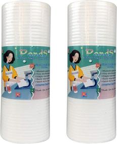 img 4 attached to 🧻 Washable Reusable Paper Towels Rolls - 2 Rolls with 100 Sheets - Multiuse Cleaning Wipes and Rags - Heavy Duty