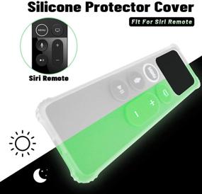 img 1 attached to AWINNER Protective Case Compatible For Apple TV 4K/4Th/HD Siri Remote (1St Generation) - Lightweight [Anti Slip] Shock Proof Silicone Cover For Apple TV Siri Remote Controller (Green Glow In The Dark)