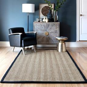 img 4 attached to NuLOOM Seagrass Area Rug Black