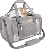 qlfyuu pet carrier airline approved: top-rated dog carriers for small dogs, tsa & cat travel approved, soft sided grey carrier for small to medium pets logo