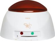 gigi professional multi-purpose wax warmer with see-through cover - convenient and stylish white wax heater logo