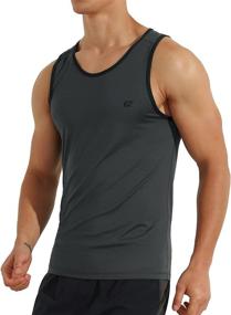 img 3 attached to EZRUN Men's Quick Dry Tank Tops for Bodybuilding Gym Jogging Running Fitness Training - Sleeveless Shirts