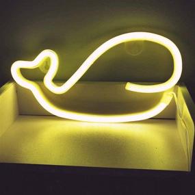 img 4 attached to 🎄 Warm White Hello LED Neon Light Art: A Festive Decor for Christmas Party, Kids' Room, Living Room, Bar & Hotel