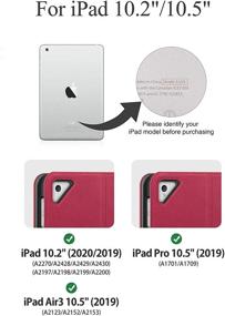 img 2 attached to 📱 KingBlanc iPad 10.2 inch Case 9th/8th/7th Gen 2021/2020/2019 with Apple Pencil Holder, Auto Sleep/Wake, Multi-Angle Viewing, PU Leather Folio Protective Cover for New iPad 10.2", Pink