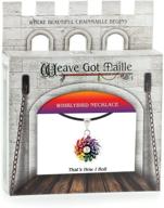 🌈 rainbow whirlybird chainmail necklace kit by weave got maille - roll with style logo