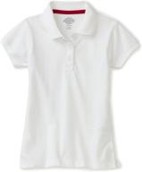 👚 dickies girls' short sleeve pique polo shirt: stylish and durable clothing for trendy girls logo