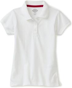 img 1 attached to 👚 Dickies Girls' Short Sleeve Pique Polo Shirt: Stylish and Durable Clothing for Trendy Girls