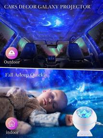 img 3 attached to 🌌 Mubarek Galaxy Projector: Bluetooth Music LED Light for Bedroom, Cloud Star Lamp | Voice Control, Timer Remote | Kids Night Light & Ceiling Projector for Room Decor