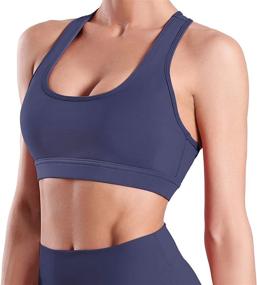 img 4 attached to 🏃 Abrithy Racerback Sport Bra for Women - Sports Bras with Removable Cups for Running, Fitness, Yoga, and Gym