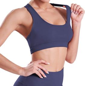 img 3 attached to 🏃 Abrithy Racerback Sport Bra for Women - Sports Bras with Removable Cups for Running, Fitness, Yoga, and Gym