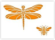 dragonfly bee stencil reusable furniture logo