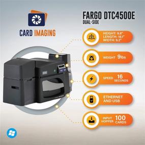 img 3 attached to Fargo DTC4500e Dual Side ID Card Printer + Supplies Bundle incl. Card Imaging Software
