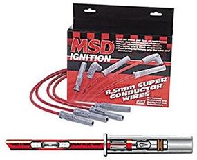 img 2 attached to 🔌 High Performance MSD 31199 8.5mm Spark Plug Wire Set with Super Conductor Technology
