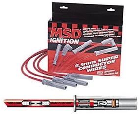img 4 attached to 🔌 High Performance MSD 31199 8.5mm Spark Plug Wire Set with Super Conductor Technology