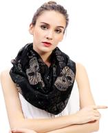 lina and lily sugar skull 🌸 print women's infinity scarf with improved seo logo