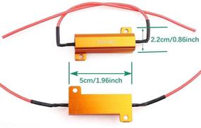 img 2 attached to 🔌 AMBER AIRKOUL 50W 6ohm Load Resistor - Corrects LED Bulb Hyper Flash Turn Signal Blink Error Code (Pack of 10)