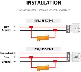 img 1 attached to 🔌 AMBER AIRKOUL 50W 6ohm Load Resistor - Corrects LED Bulb Hyper Flash Turn Signal Blink Error Code (Pack of 10)