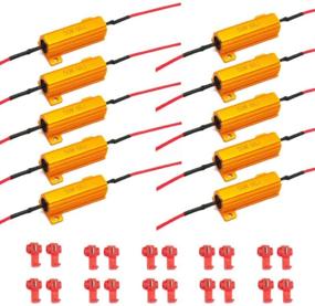 img 4 attached to 🔌 AMBER AIRKOUL 50W 6ohm Load Resistor - Corrects LED Bulb Hyper Flash Turn Signal Blink Error Code (Pack of 10)