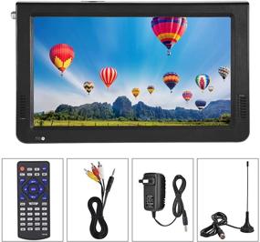 img 2 attached to 📺 Portable 10-inch TV with ATSC Digital Television, 16:9 TFT LED Display, 1080P HDMI Video Player, USB/TF Card Slot, Built-in Rechargeable Battery - Ideal for Home, Car, Outdoor Travel (Model 01)