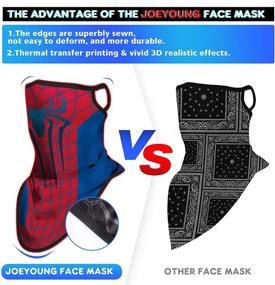 img 1 attached to JOEYOUNG Kids Face Mask Bandanas: Ear Loop Neck Gaiter for Ages 4-13 | School, Party, Cycling Masks for Boys/Girls/Children