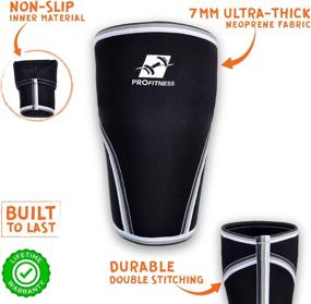 img 3 attached to 🏋️ Weight Lifting Knee Sleeves (Pair w/Bag) – Ideal for Squats, Deadlifts, and Cross-Training – Suitable for Home Workouts & Gym Weightlifting