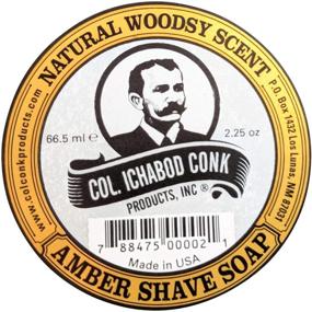 img 1 attached to 🧼 Col. Ichabod Conk Men's Amber Shaving Soap: Smooth Shave Bar for Superior Results