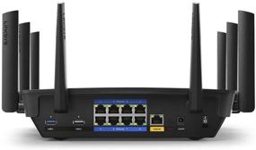 img 3 attached to 🌐 Ultimate Linksys EA9500 Tri-Band Wi-Fi Router - Fast, Powerful & Stylish Black Max-Stream AC5400 MU-Mimo Wireless Router for Home