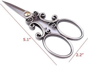 img 3 attached to 🧵 BIHRTC European Vintage Stainless Steel Sewing Scissors: Cloud Pattern Dressmaker Shears for Embroidery, Crafts, and Everyday Use