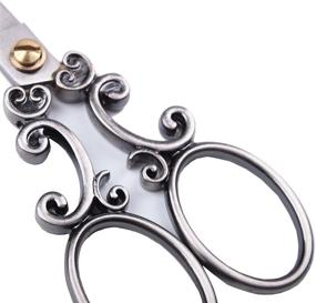 img 2 attached to 🧵 BIHRTC European Vintage Stainless Steel Sewing Scissors: Cloud Pattern Dressmaker Shears for Embroidery, Crafts, and Everyday Use