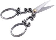 🧵 bihrtc european vintage stainless steel sewing scissors: cloud pattern dressmaker shears for embroidery, crafts, and everyday use logo