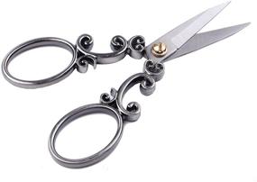 img 4 attached to 🧵 BIHRTC European Vintage Stainless Steel Sewing Scissors: Cloud Pattern Dressmaker Shears for Embroidery, Crafts, and Everyday Use