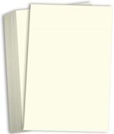 📄 hamilco cream cardstock 11x17 paper thick 80 lb cover card stock - pack of 50 logo