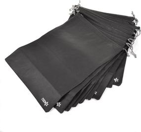 img 3 attached to Versatile Cosmos Non Woven Drawstring Bag in Sleek Black - Explore Endless Possibilities!