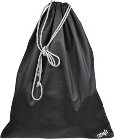 img 2 attached to Универсальная космическая сумка из нетканого материала с шнурком в стильном черном цвете - Исследуйте бесконечные возможности!