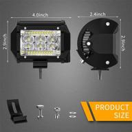 🔦 sanyoung led pods, 10pcs 4 inch 78w led light bar, 15000lm spot flood offroad combo beam, led work light for pickups, tractors, trucks, jeeps, atvs, utvs, suvs, boats - high-performance lighting logo