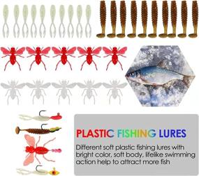 img 2 attached to 🎣 Complete ZWMING Ice Fishing Jigs Kit: Versatile Lures in Tackle Box for Winter Bass Trout Walleye Perch Fishing