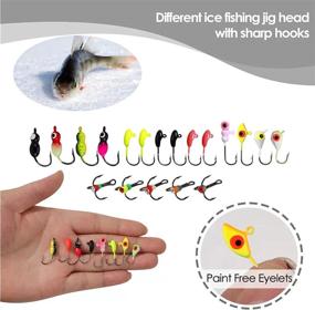 img 3 attached to 🎣 Complete ZWMING Ice Fishing Jigs Kit: Versatile Lures in Tackle Box for Winter Bass Trout Walleye Perch Fishing