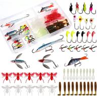 🎣 complete zwming ice fishing jigs kit: versatile lures in tackle box for winter bass trout walleye perch fishing logo