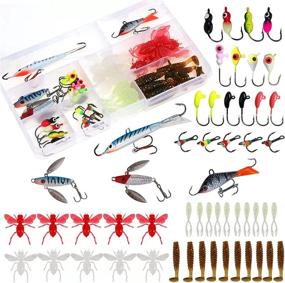 img 4 attached to 🎣 Complete ZWMING Ice Fishing Jigs Kit: Versatile Lures in Tackle Box for Winter Bass Trout Walleye Perch Fishing