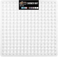 🚿 enhanced bathroom safety: gorilla grip 21x21 shower stall mat with drain holes - machine washable, clear, soft on feet! logo